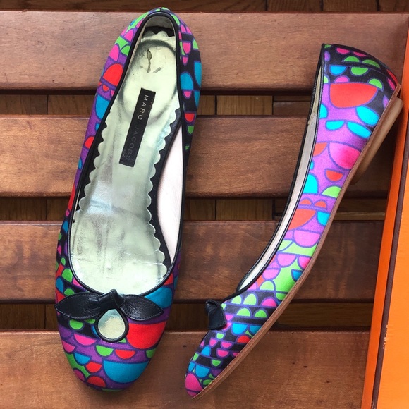 Marc Jacobs Multicolor Satin Ballet Flats - Picture 3 of 5
